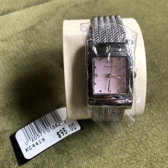 KENNETH COLE REACTION KC4419 WOMAN'S WATCH ROSE PINK  STAINLESS STEEL NWT BOX - Picture 1 of 9